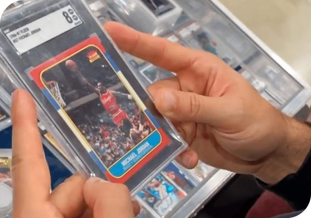 image of michael jordan 1987 Fleer Rookie Card